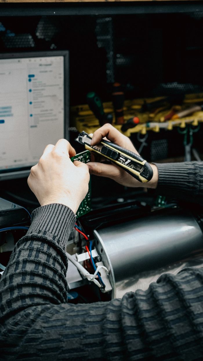 Hands-on electronic repair and maintenance with a focus on circuit boards and computer hardware.